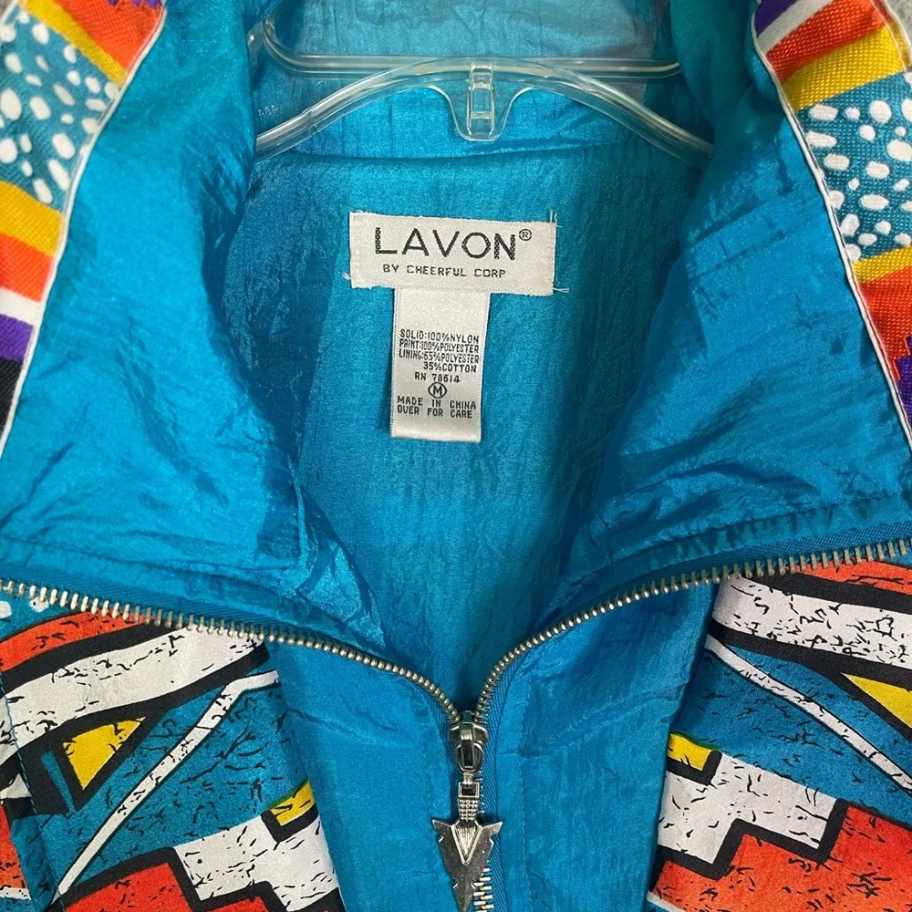 Vintage 90s‎ Aztec windbreaker jacket - Picture 3 of 4